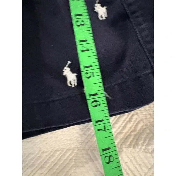 Polo Ralph Lauren Navy Blue All Over Embroidered Pony Logo Preppy Mini Skirt - Picture 8 of 8